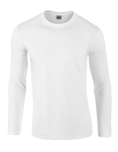 Gildan G64400 - Long Sleeve Softstyle Ringspun Cotton T-Shirt Mens White
