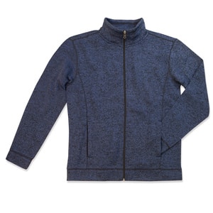 Stedman ST5850 - Men Active Knit Fleece Jacket Marina Blue Melange