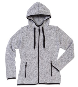 Stedman ST5950 - Women Active Knit Fleece Jacket Light Grey Melange