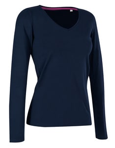 Stedman ST9720 - T-Shirt Claire Logn Sleeve V Neck Marina Blue