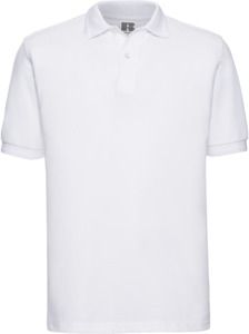 Russell R599M - Hardwearing Polycotton Polo Mens White