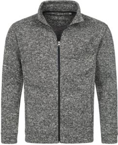 Stedman ST5850 - Men Active Knit Fleece Jacket Dk Grey Melange
