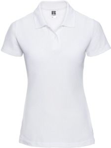 Russell R539F - Classic PolyCotton Ladies Polo 215gm White